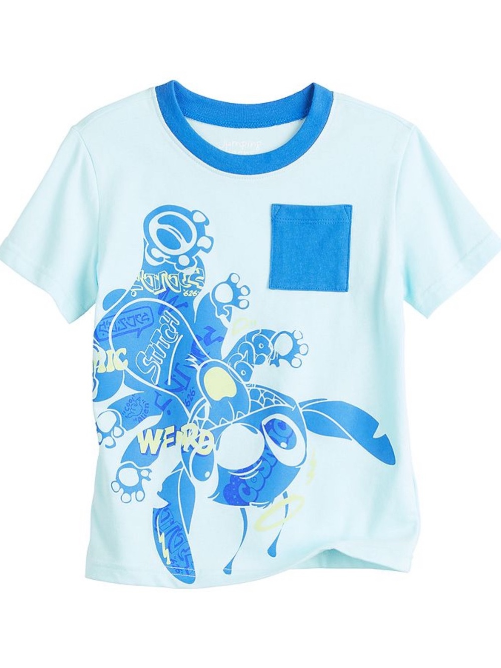Disney Lilo & Stitch Blue Graphic Pocket Tee size 12 months